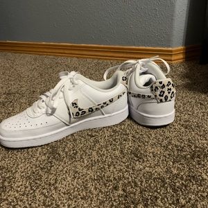 Animal print Nike court vision sneakers